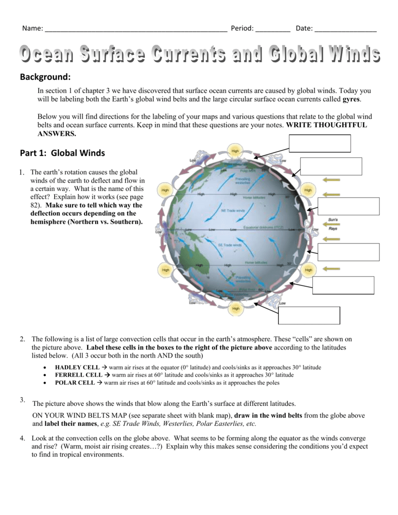 35 Label Global Winds Worksheet Labels Database 2020