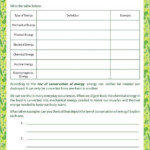 6th Grade Science Worksheets With Answer Key