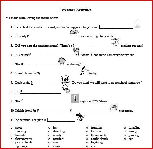 6th Grade Weather Worksheets Pdf Thekidsworksheet