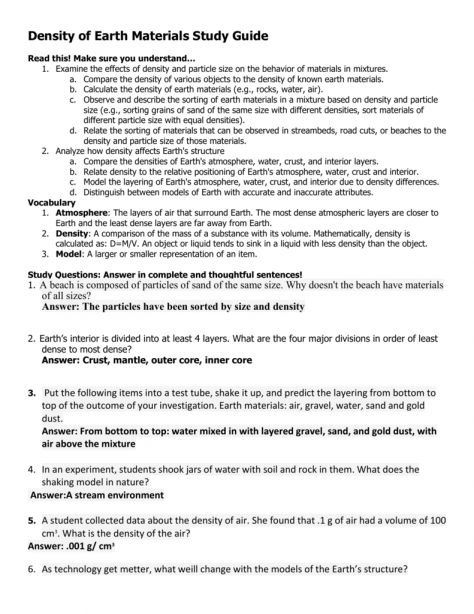 8 Earth Science Density Worksheet Science Worksheets Density 