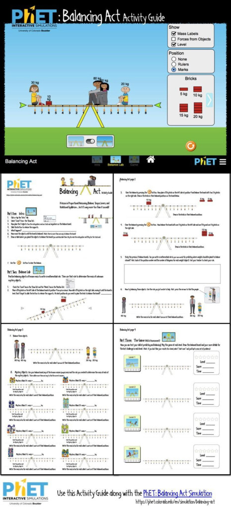 Answer Key Balancing Act Phet Lab Worksheet Answers Worksheet