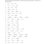 Balancing Equations Worksheet 1 Answer Key