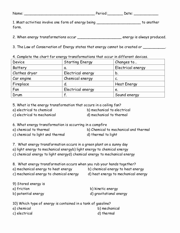 Bill Nye The Science Guy Heat Worksheet Answer Key