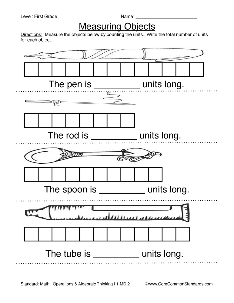 Common Core Worksheet 1 MD 2