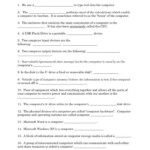 Computer Worksheets For Middle School Puter Hardware Worksheet In 2020