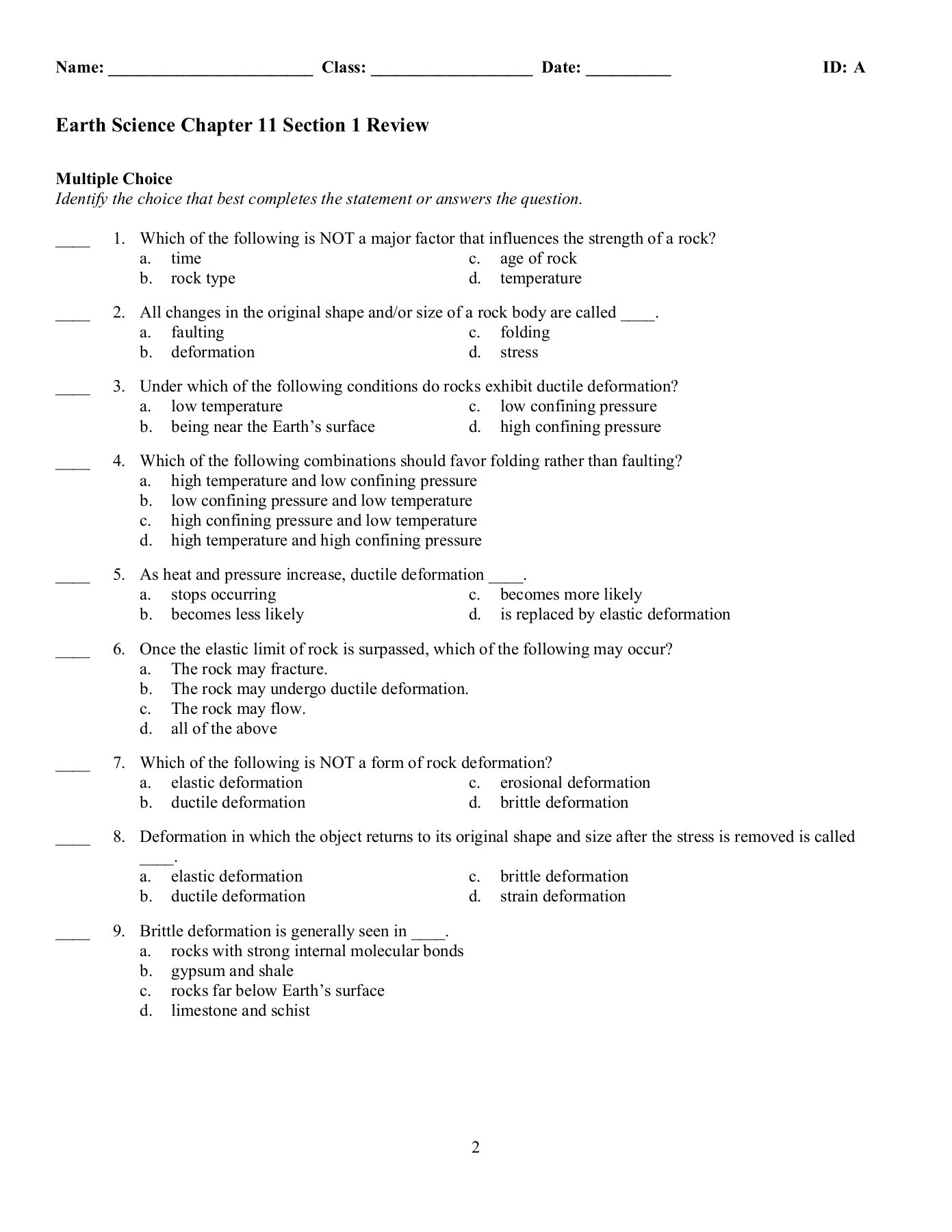 Earth Science Chapter 2 Review Answers The Earth Images Revimage Org