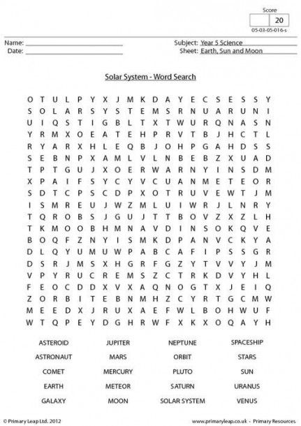 Earth Science Worksheets Solar System Science Worksheets Solar