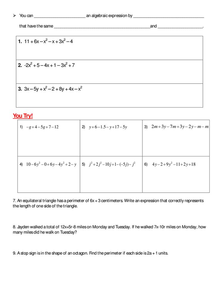 Eighth Grade Lesson Combining Like Terms BetterLesson Like Terms 