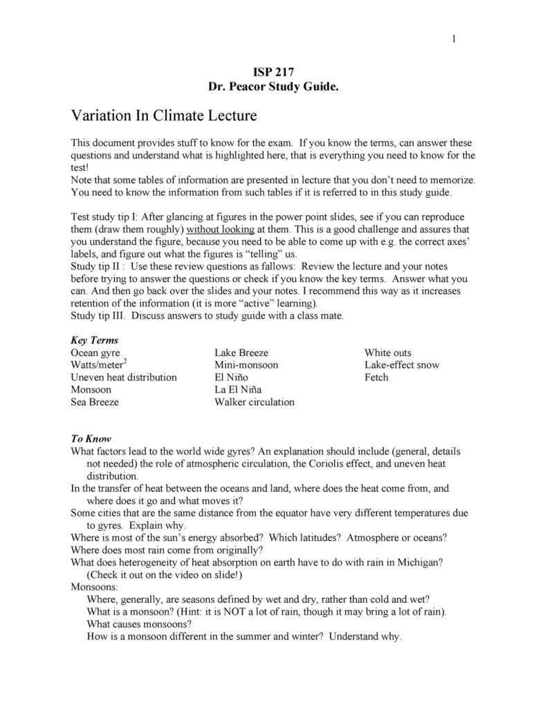 El Nino Worksheet Answer Sheet Promotiontablecovers