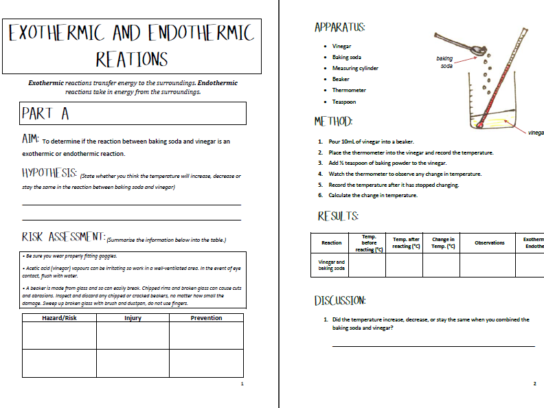 Endothermic And Exothermic Reaction Worksheet Answers Make Or Break
