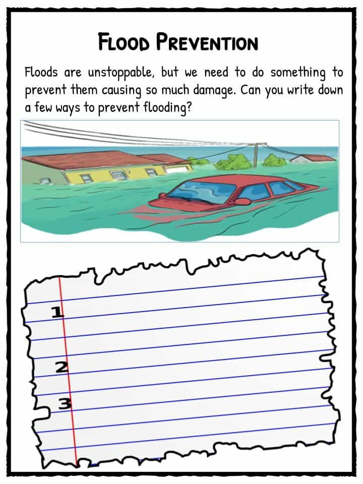 Flood Facts Worksheets Information For Kids Flood Facts Flood 