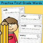 Handwriting Worksheets For Kids Dolch First Grade Words Mamas