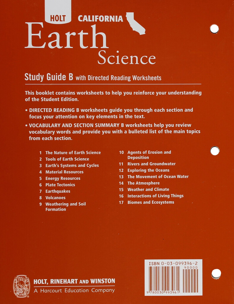 Holt Earth Science Skills Worksheet Answers Worksheet List
