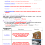 Mechanical And Chemical Weathering Answer Key