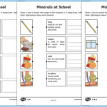 Minerals At School Differentiated Worksheet