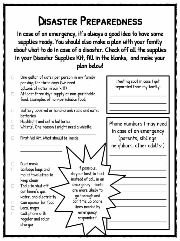 Natural Disaster Worksheets Facts Historical Information For Kids 