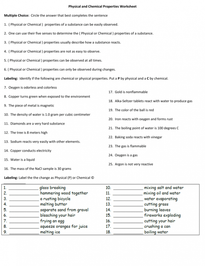 Physical Properties Of Water Worksheets 99Worksheets