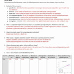 Population Ecology Graph Worksheet Answers Worksheet
