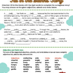 Printable Fill In The Blanks Story Worksheets With Answer Key