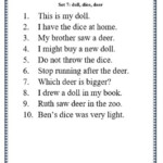 Reading Practice For Kindergarten Worksheets Worksheets Master