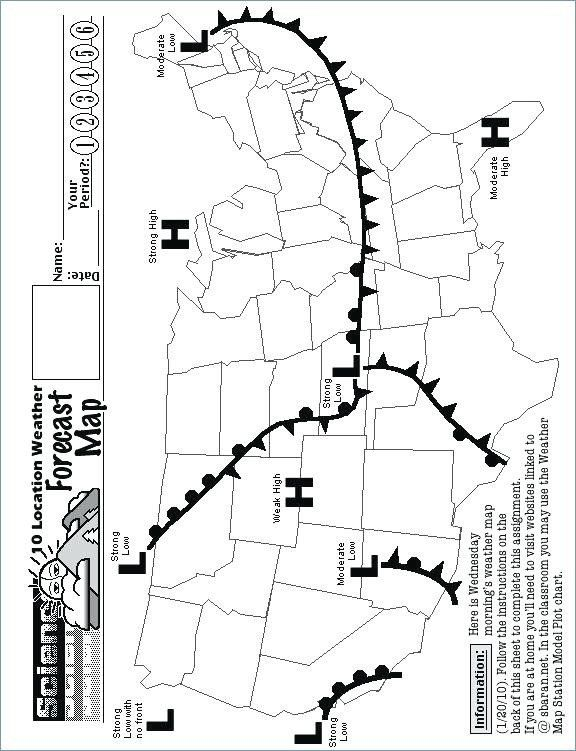 Reading Weather Maps Worksheet Reading Maps Worksheets Here Is A Fun 