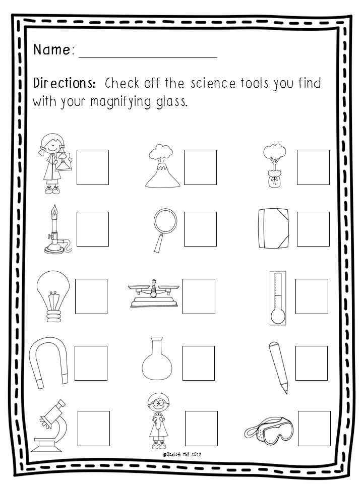 Science Tools Worksheets For First Grade My Worksheet Time