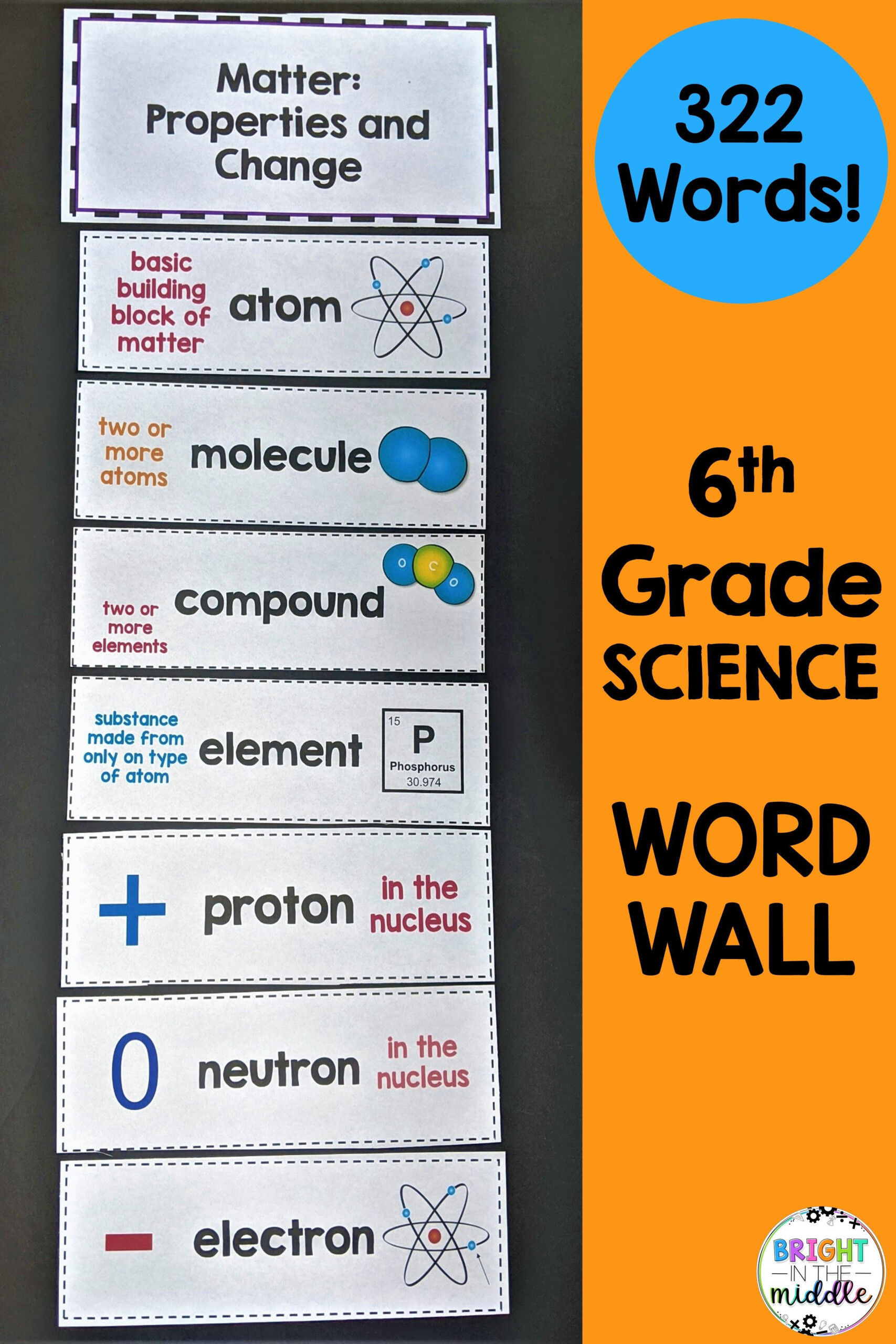 Science Word Wall 6th Grade Science Word Wall Science Words 6th