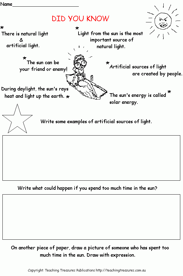 Solar Worksheet 1