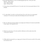 Speed Worksheet Physical Science Chapter 12
