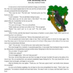 The Greedy Bird Reading Comprehension Worksheet Have Fun Teaching