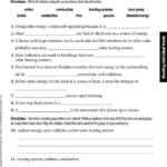 Thermal Energy Worksheet Physical Science Worksheet