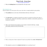 Worksheet Planet Earth Deep