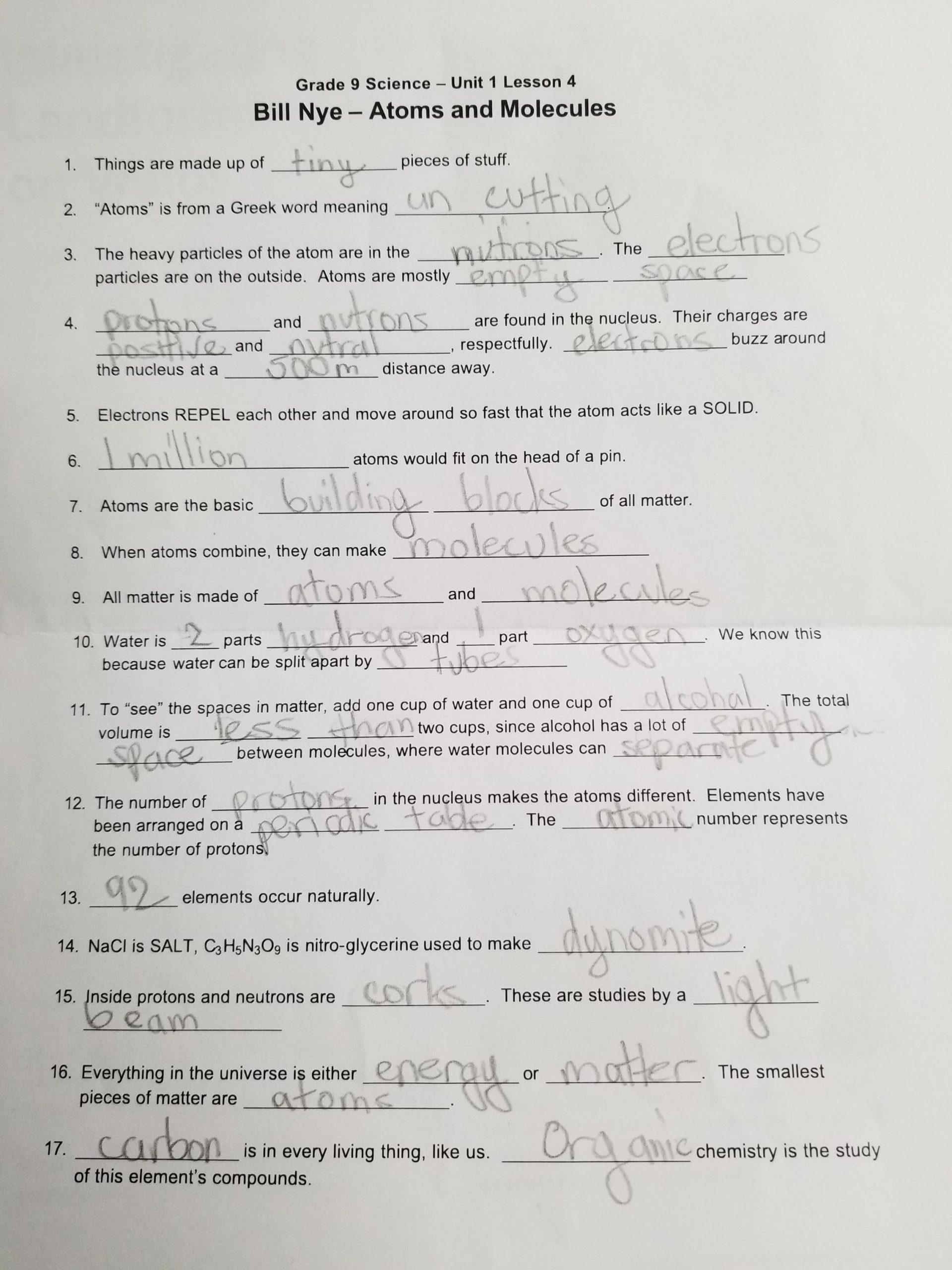 10 Bill Nye Cells Worksheet Answers Worksheets Decoomo