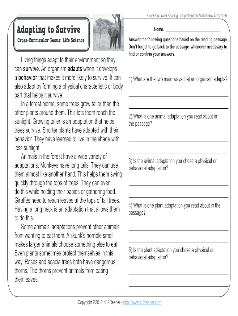 11 Animal Adaptations Worksheet Background Suplemento mineral milagroso
