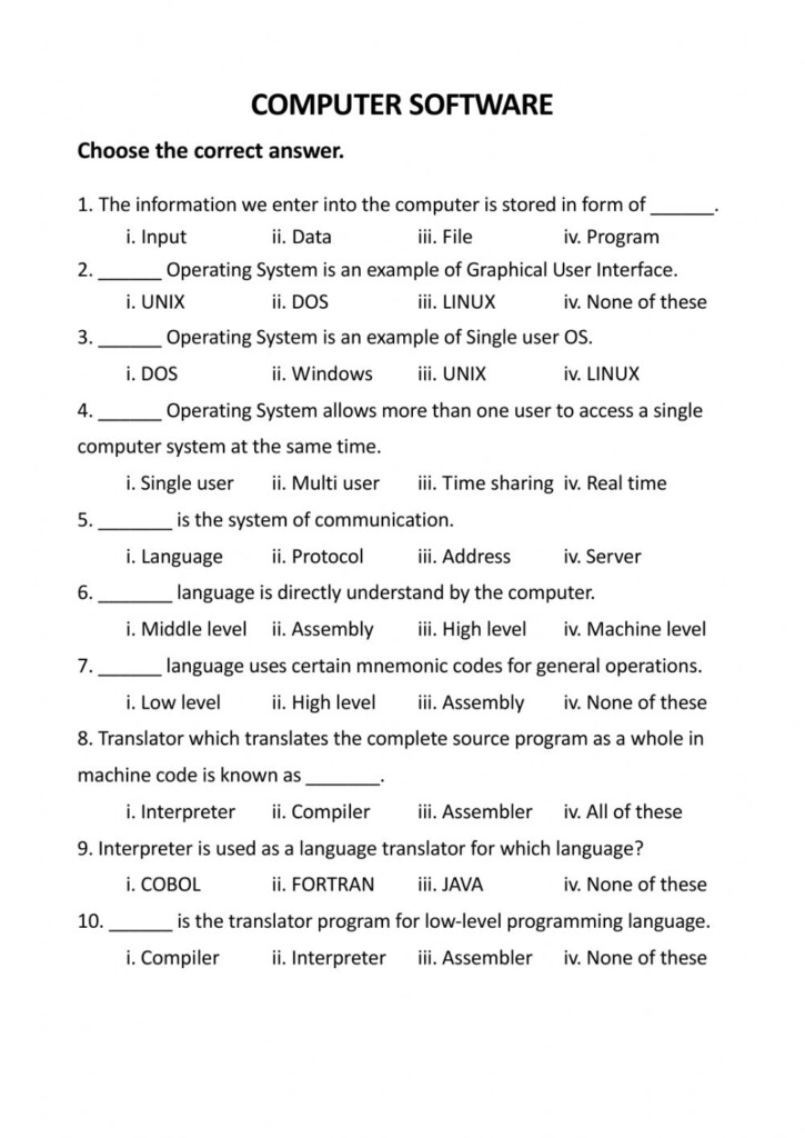 30 Computer Hardware Software Worksheet Answers Support Worksheet