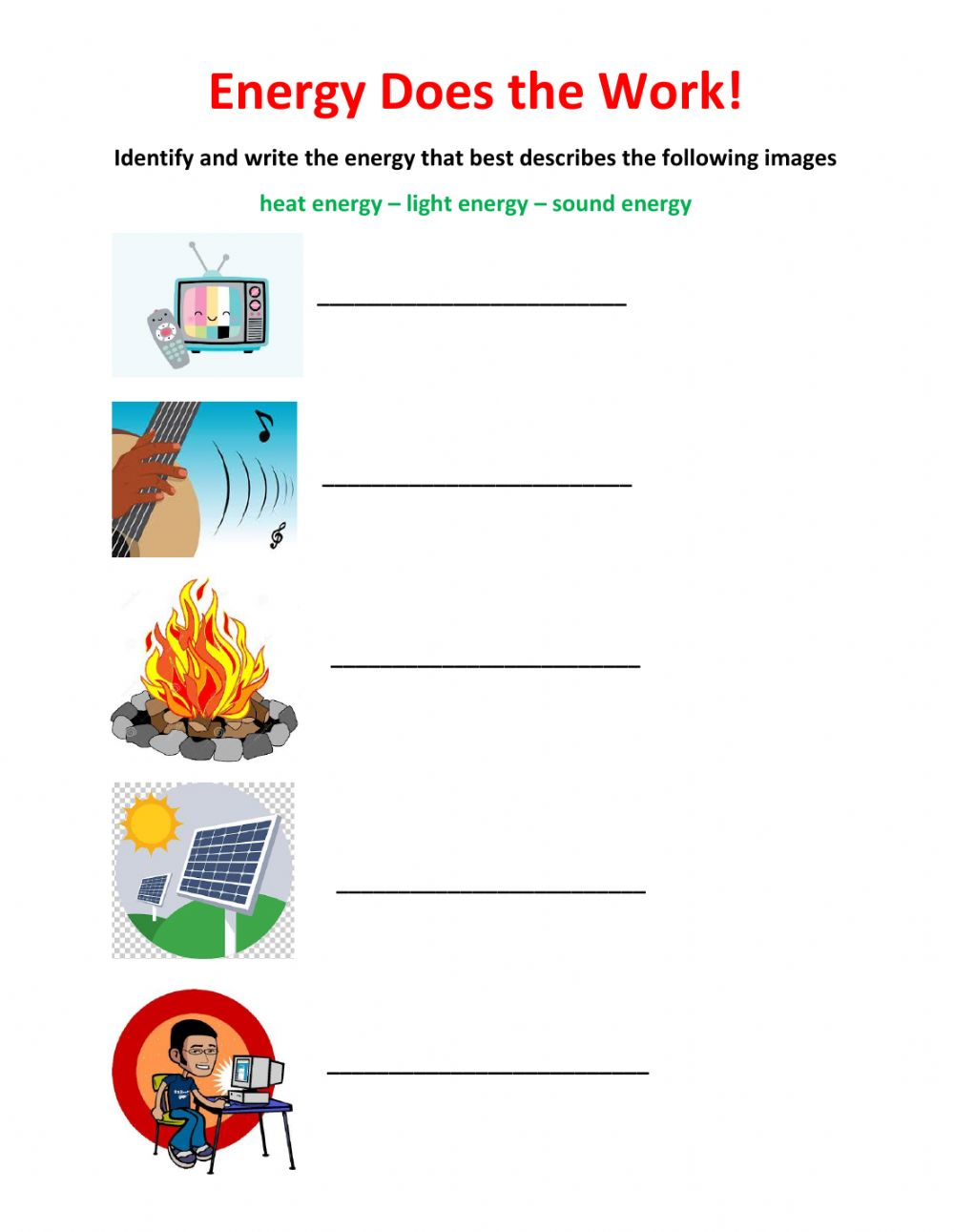Science worksheets for 3rd grade energy scienceworksheets