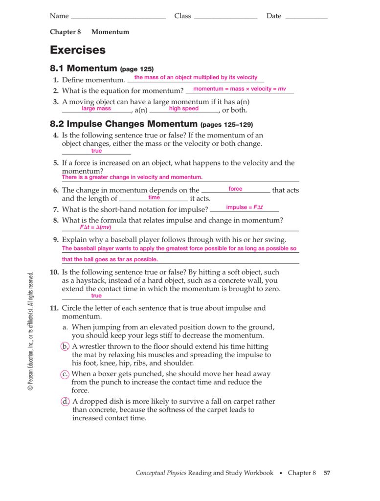 Conceptual Physics Chapter 1 Exercises Answers Exercise