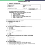 Ejercicio De Science Diagnostic Test 10th Grade