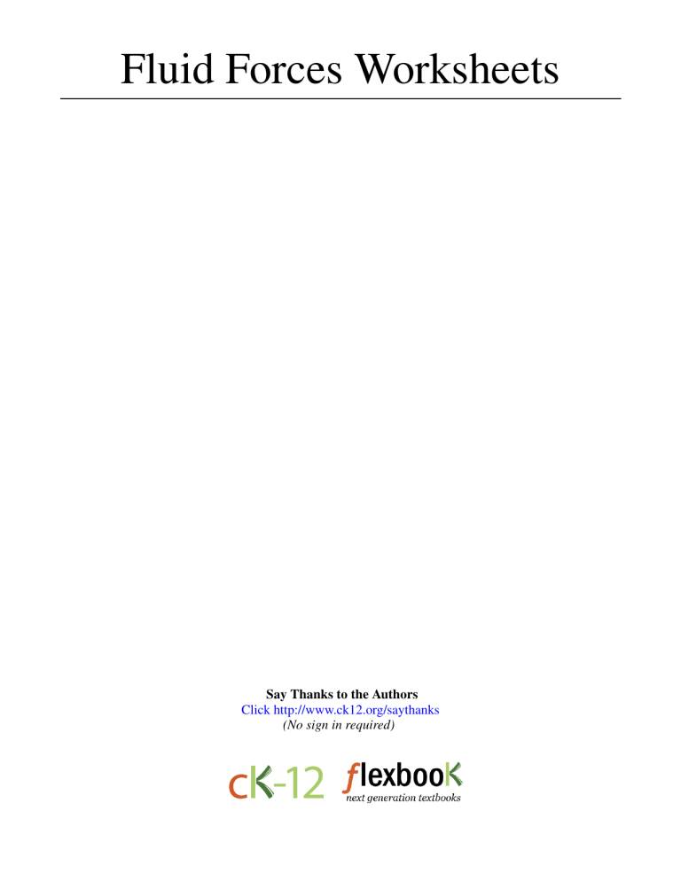 Fluid Forces Worksheets Of CK 12 Physical Science For Middle School