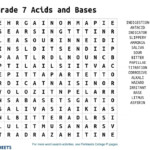 Grade 7 Acids And Bases Wordsearch Worksheet