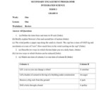 Grade 8 Worksheets Integrated Science