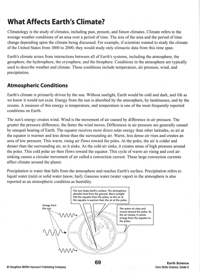 Houghton Mifflin Harcourt Publishing Company Answer Key Grade 8 Science 
