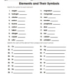 Periodic Table Of Elements Worksheet