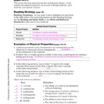 Properties Of Matter Worksheet Answers