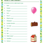 What s The Matter View 3rd Grade Science Worksheet SoD