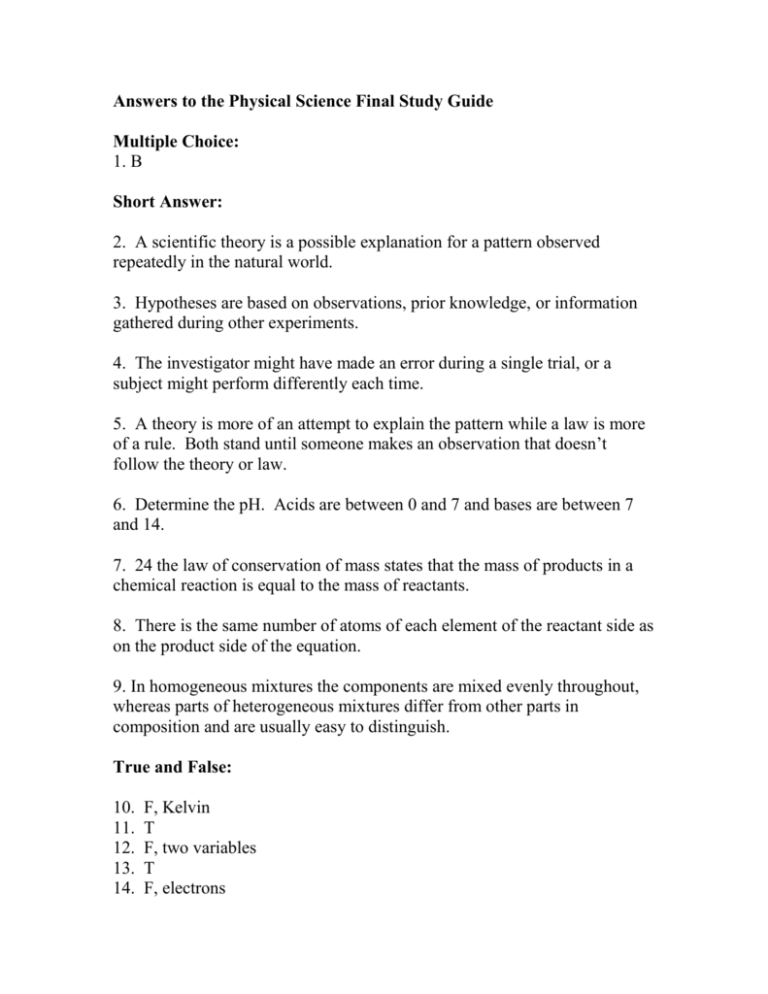 16 Physical Science Chapter 11 Review Answers DentonHaulat