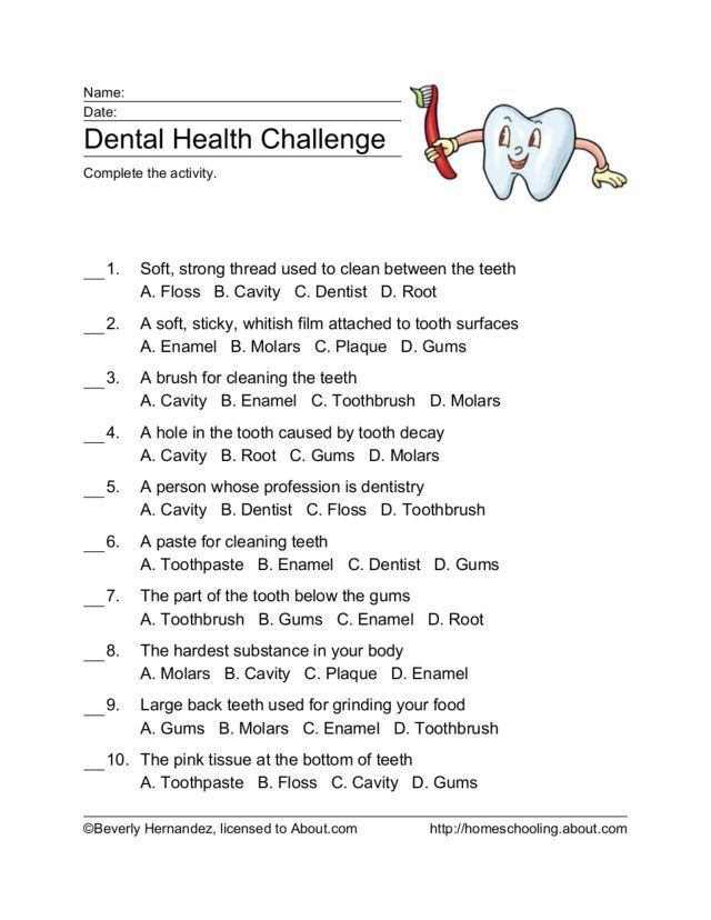 4th Grade Health Printable Worksheets