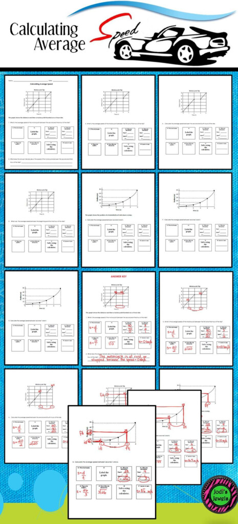 Calculating Average Speed Worksheet