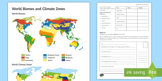 Climate Map Worksheets 99Worksheets