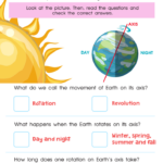 Earth s Rotation Printable Worksheet Our Solar System PDF For Kids
